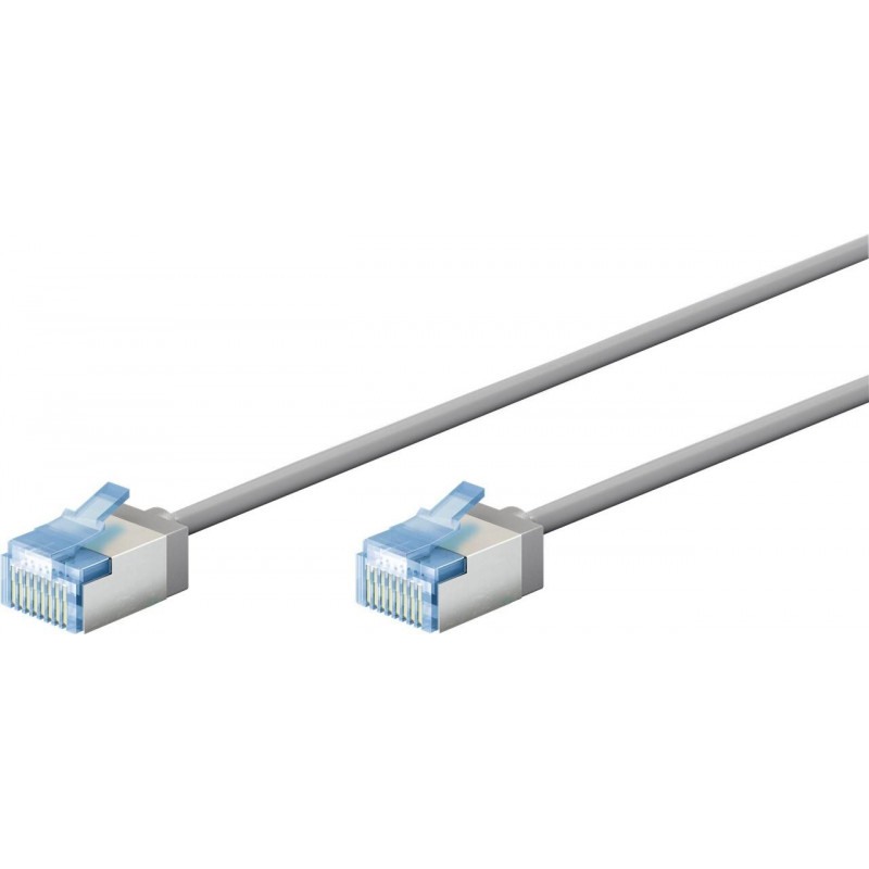 Goobay Slim Cat6a U/FTP tinklo kabelis RJ45, 1 m, pilkas
