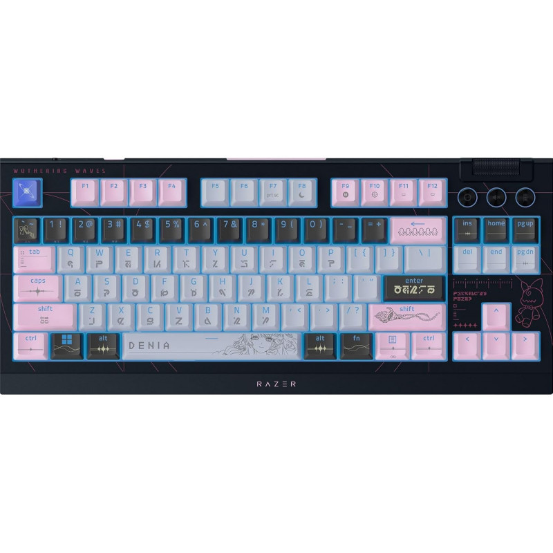 Razer BlackWidow V4 Tenkeyless HyperSpeed belaidė žaidimų klaviatūra, US, Orange Switch, Wuthering Waves leidimas