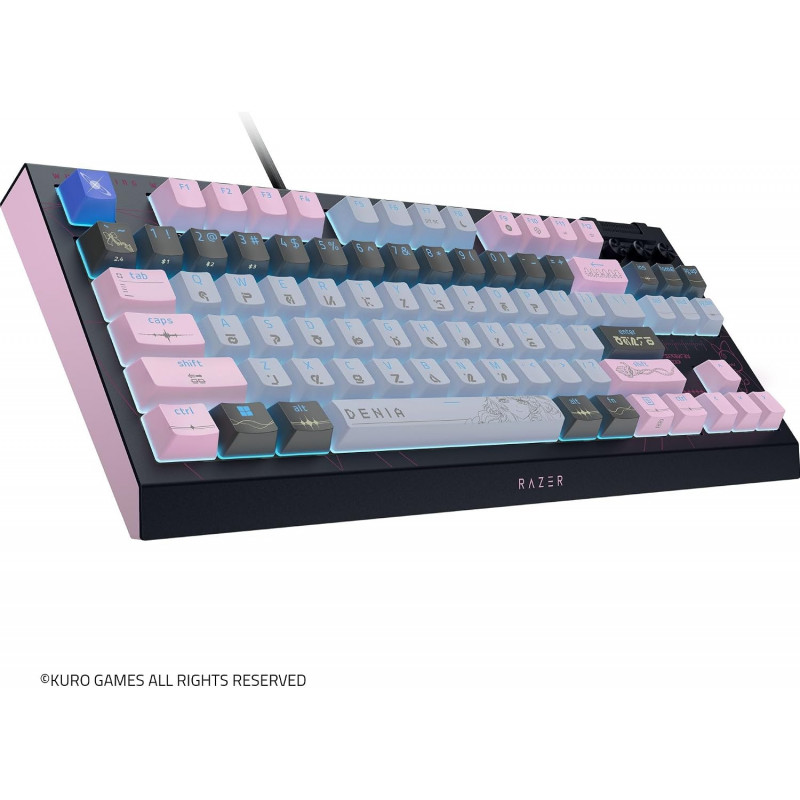 Razer BlackWidow V4 Tenkeyless HyperSpeed belaidė žaidimų klaviatūra, US, Orange Switch, Wuthering Waves leidimas
