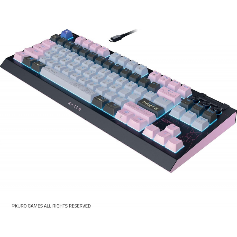 Razer BlackWidow V4 Tenkeyless HyperSpeed belaidė žaidimų klaviatūra, US, Orange Switch, Wuthering Waves leidimas