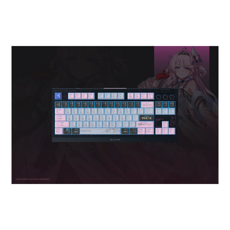 Razer BlackWidow V4 Tenkeyless HyperSpeed belaidė žaidimų klaviatūra, US, Orange Switch, Wuthering Waves leidimas