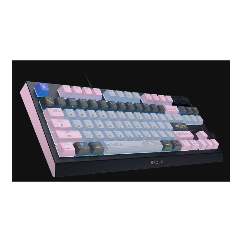 Razer BlackWidow V4 Tenkeyless HyperSpeed belaidė žaidimų klaviatūra, US, Orange Switch, Wuthering Waves leidimas
