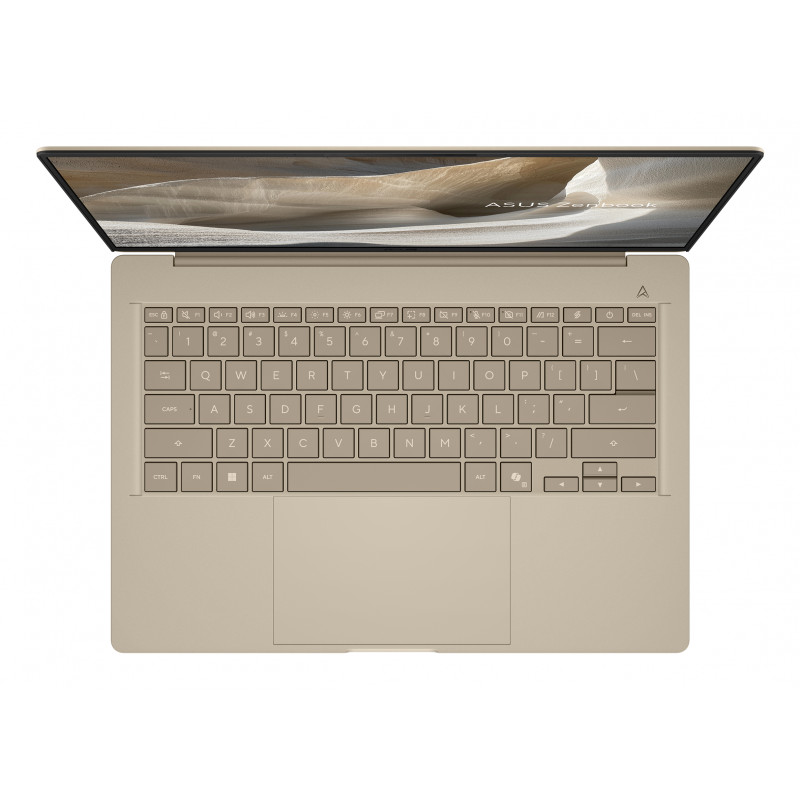 ASUS Zenbook A14 UX3407QA-QD498W 14 inch WUXGA nešiojamas kompiuteris - Qualcomm Snapdragon X X1-26-100, 16GB RAM, 1TB SSD, Windows 11 Home, smėlio spalvos