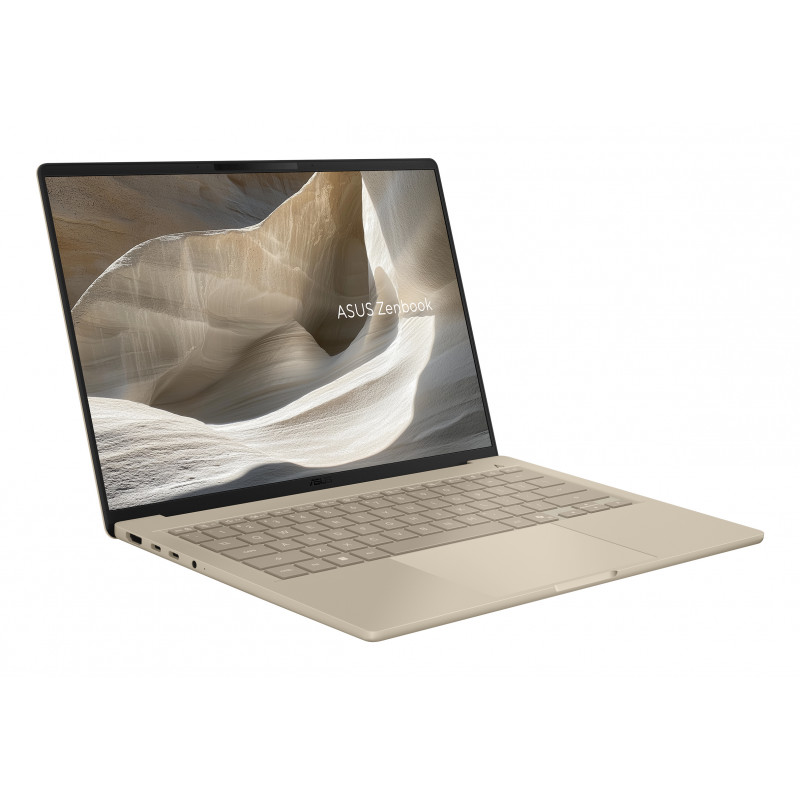 ASUS Zenbook A14 UX3407QA-QD498W 14 inch WUXGA nešiojamas kompiuteris - Qualcomm Snapdragon X X1-26-100, 16GB RAM, 1TB SSD, Windows 11 Home, smėlio spalvos