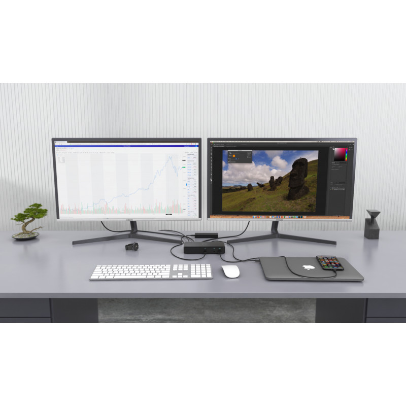 i-tec Thunderbolt 3/USB-C dvigubo DisplayPort 4K dokingo stotis su 85W PD