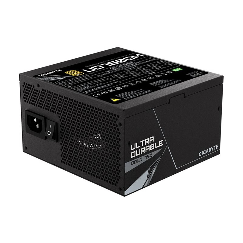 GIGABYTE UD750GM 750W ATX maitinimo šaltinis, 80+ Gold, visiškai modulinis