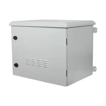 Allnet SO serijos 19 inch 12U IP55 sieninis korpusas, 638 mm gylio, su 4 krypčių ventiliatoriaus bloku, šviesiai pilkas (ALL-SO03-6612-G-DGRAUV2)