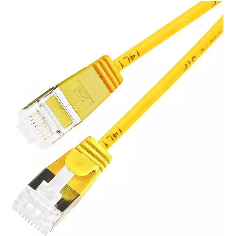 Wirewin Slim Cat6a U/FTP komutacinis kabelis RJ45, 5 m, geltonas