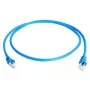 Telegärtner 100008740 RJ45 tinklo kabelis, komutacinis kabelis CAT 6a S/FTP, mėlynas, atsparus liepsnai, su apsaugine įvore nuo perlenkimo, 1 vnt.