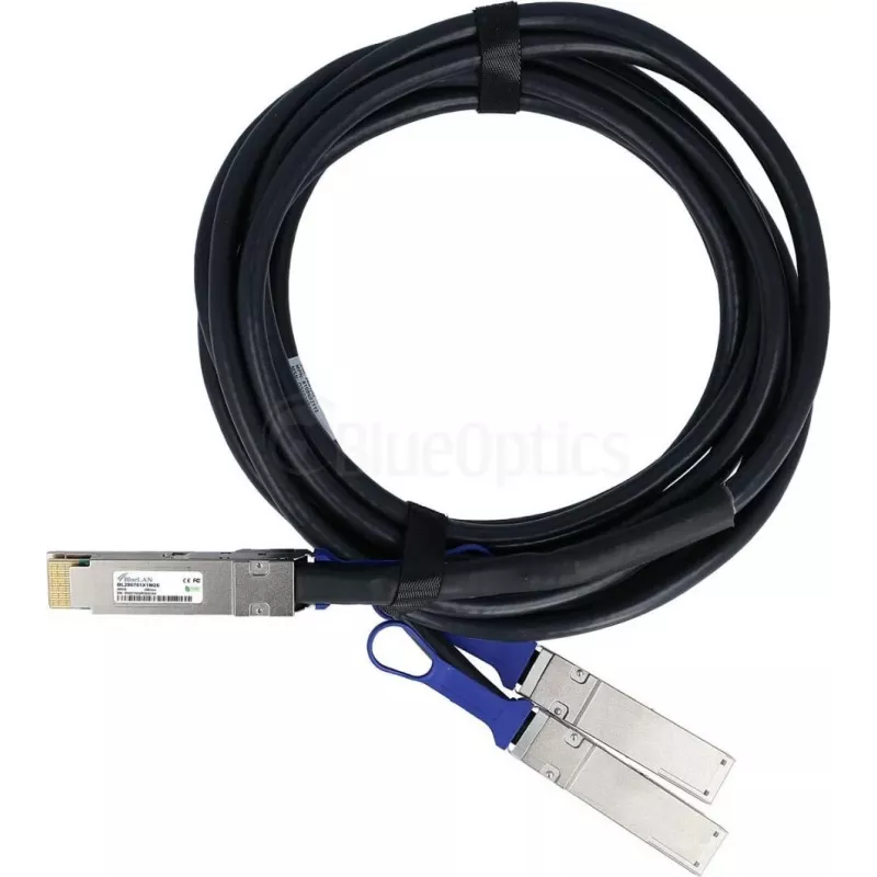 BlueLAN QSFP-DD į 2x QSFP56 400G išskaidymo DAC kabelis, 1 m, suderinamas su Juniper 720-128728
