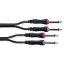 Cordial 14845 Jack garso jungties kabelis [2x 6,3 mm Jack kištukai (mono) – 2x 6,3 mm Jack kištukai (mono)] 3 m juodas PVC apvalkalas, dvigyslis