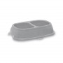 Stefanplast ėdimo dubenėlis Break 11 0,4+0,4 l 28x17x6 cm įvairių spalvų pilkas/mėlynas