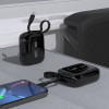 Dudao K32 nešiojamas įkroviklis 22.5W 10000 mAh su įmontuotu USB-C/ Lightning kabeliu - juodas