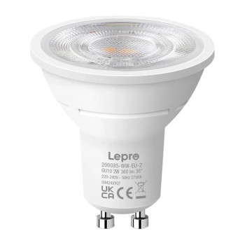 Lepro 200086-WW-EU-5 LED lemputė GU10, 3,3 W, šiltai balta, 5 vnt.
