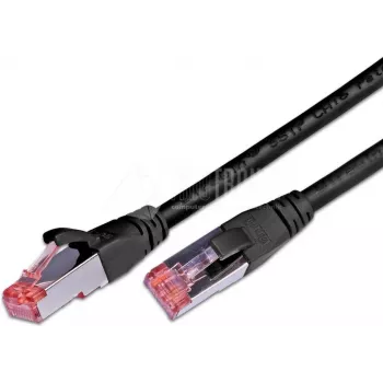 Wirewin Cat6 S/FTP komutacinis kabelis, 0,25 m, juodas