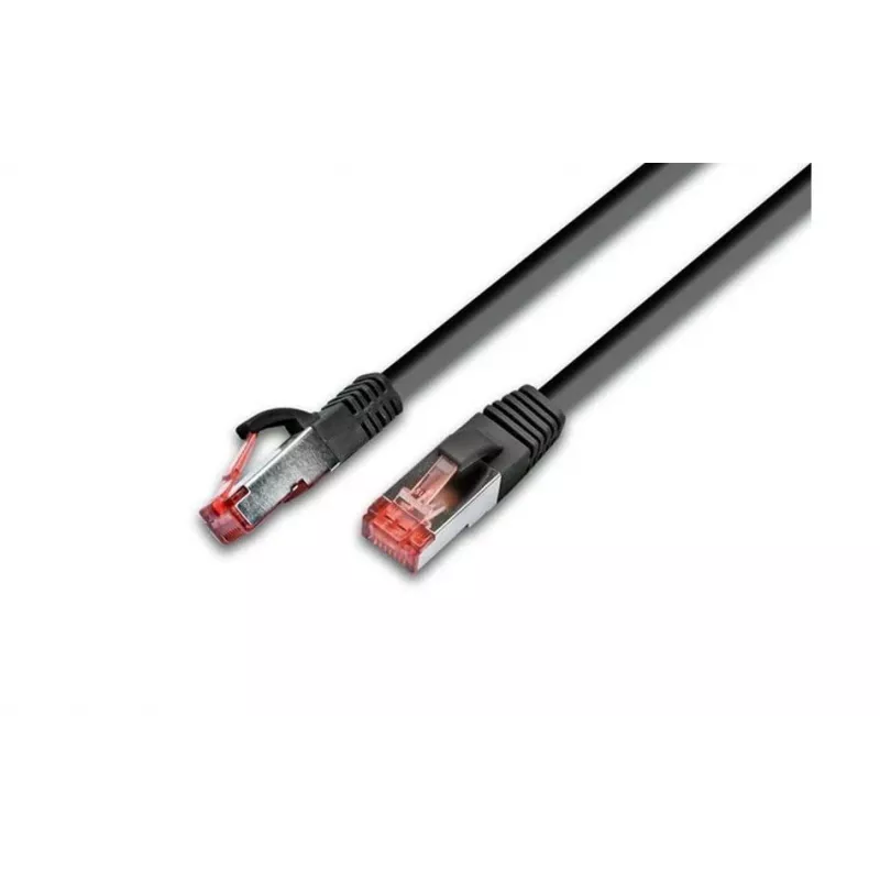 Wirewin Cat6 S/FTP komutacinis kabelis, 0,25 m, juodas