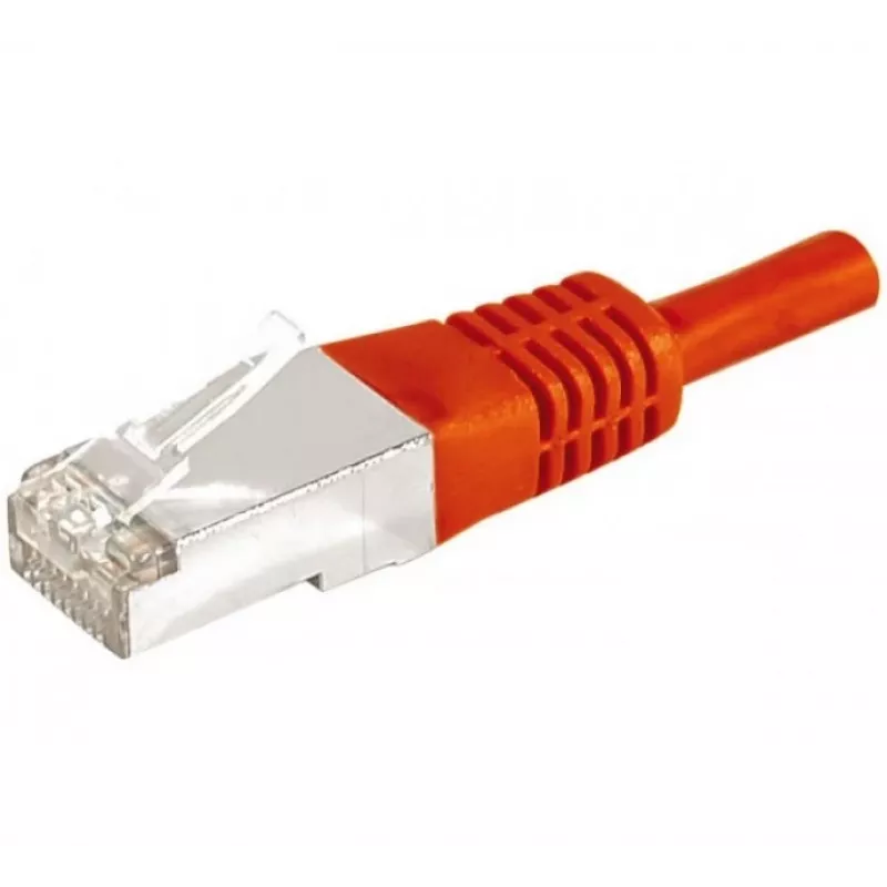 Exertis Connect Cat6a F/UTP tinklo kabelis RJ45 su plonu apsauginiu dangteliu, 2 m, raudonas (859535)