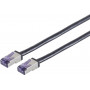 Shiverpeaks Cat6a S/FTP komutacinis kabelis RJ45, 0,5 m, juodas