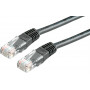 Secomp Cat6 U/UTP komutacinis kabelis RJ45, 0,5 m, juodas