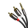 UGREEN AV116 RCA į AUX 3,5 mm garso kabelis 1 m – juodas