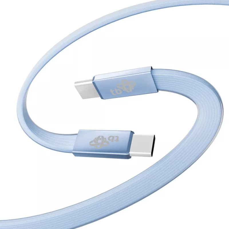 TB USB 2.0 kabelis USB-C į USB-C, 1 m, 60 W, mėlynas