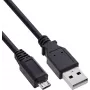 InLine Micro-USB 2.0 kabelis, USB-A vyriškas į Micro-B vyrišką, 3 m, juodas (31730U)