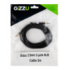 Gizzu 3,5 mm AUX kabelis 2 m – juodas