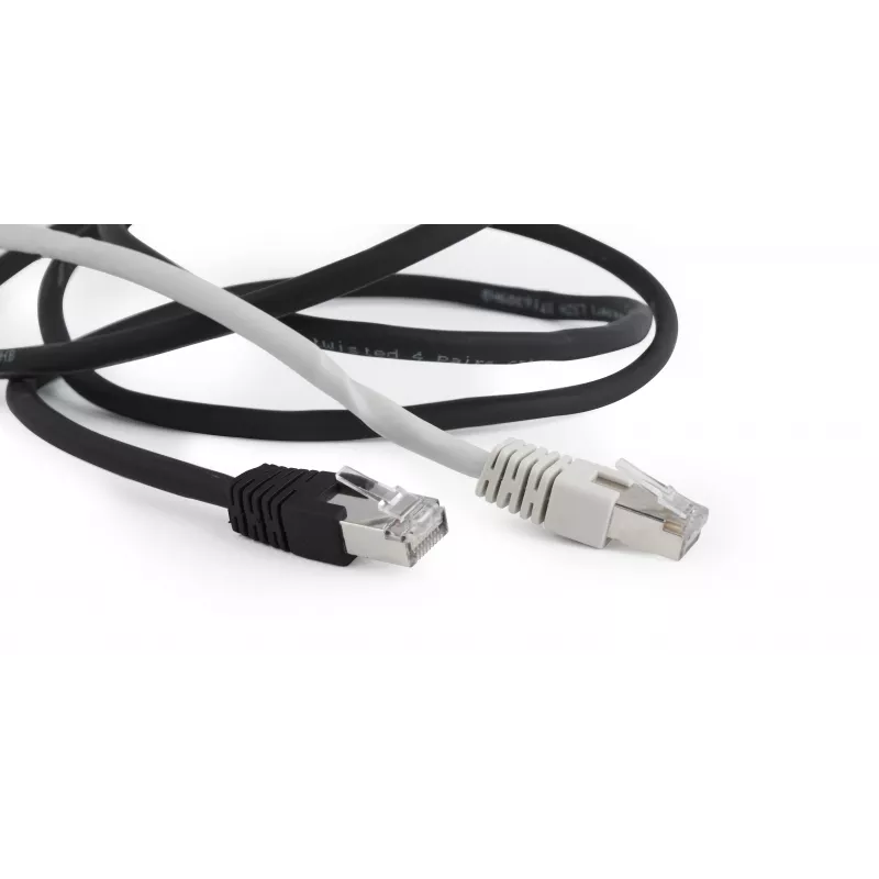 Gembird Cat6a S/FTP komutacinis kabelis RJ45, 2 m, juodas, LSZH
