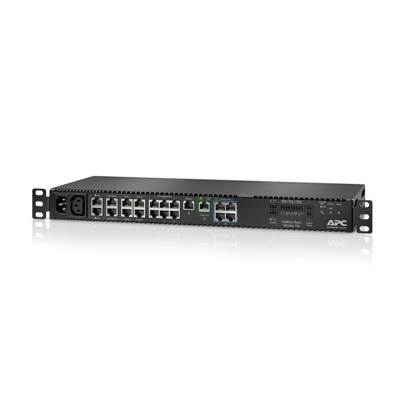 APC NetBotz Rack Monitor 750 aplinkos stebėjimo įrenginys 1GbE 1U montuojamas į stelažą