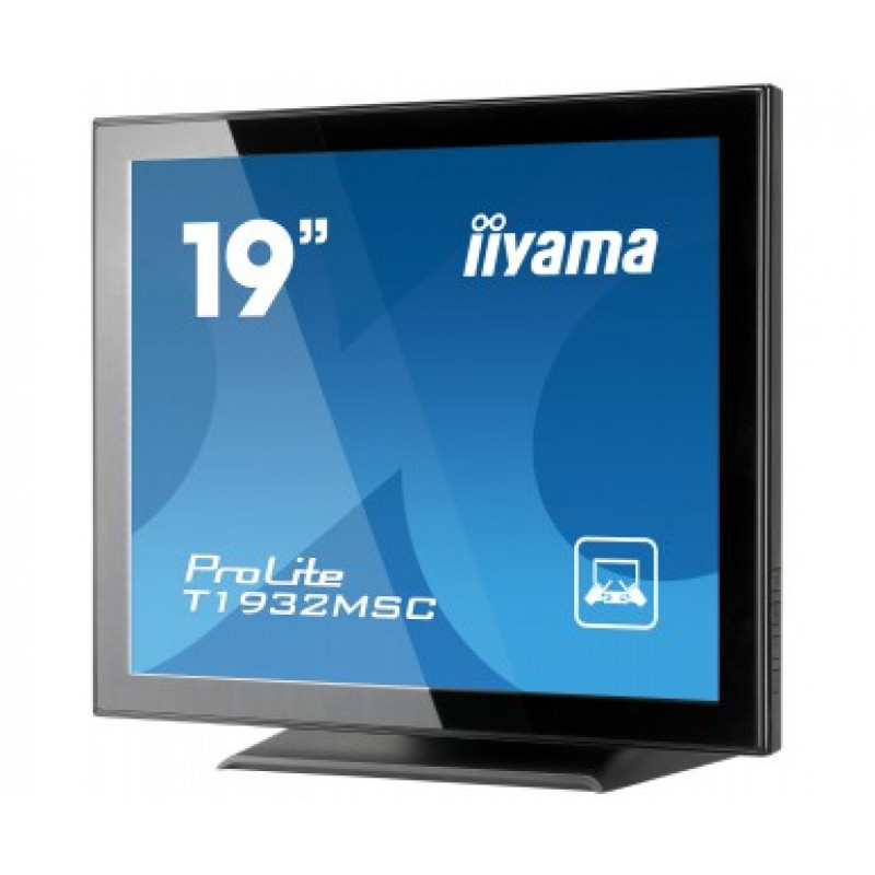 iiyama ProLite T1932MSC-B2X 19 inch (48,3 cm) projektuojamojo talpinio jutiklinis 10 taškų monitorius, 5:4, 1280x1024, DVI, VGA, juodas