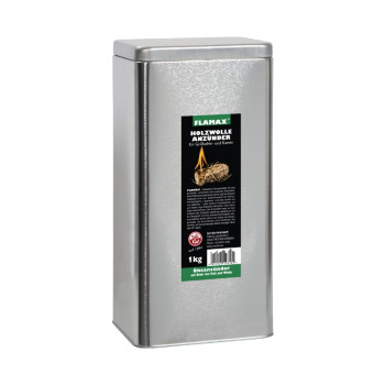 Flamax ekologiški medžio drožlių įkurai, 1 kg, metalinėje skardinėje