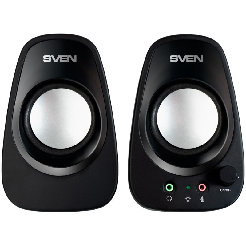 Garsiakalbiai SVEN 190, juodi, USB, išėjimo galia 2x3W (RMS)