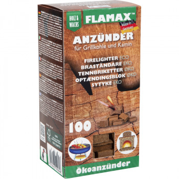 Flamax ekologiški uždegimo kubeliai, 100 vnt.