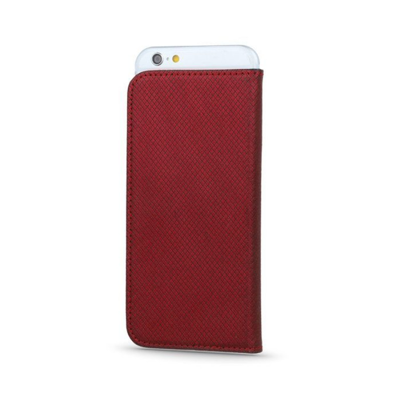 GreenGo Smart Magnet universalus dėklas su pinigine 5,5-5,7 colio išmaniesiems telefonams, raudonas