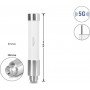 Delock 5G 3700 - 4200 MHz antena SMA kištukas 3 dBi daugiakryptė standi lauko balta 10 cm