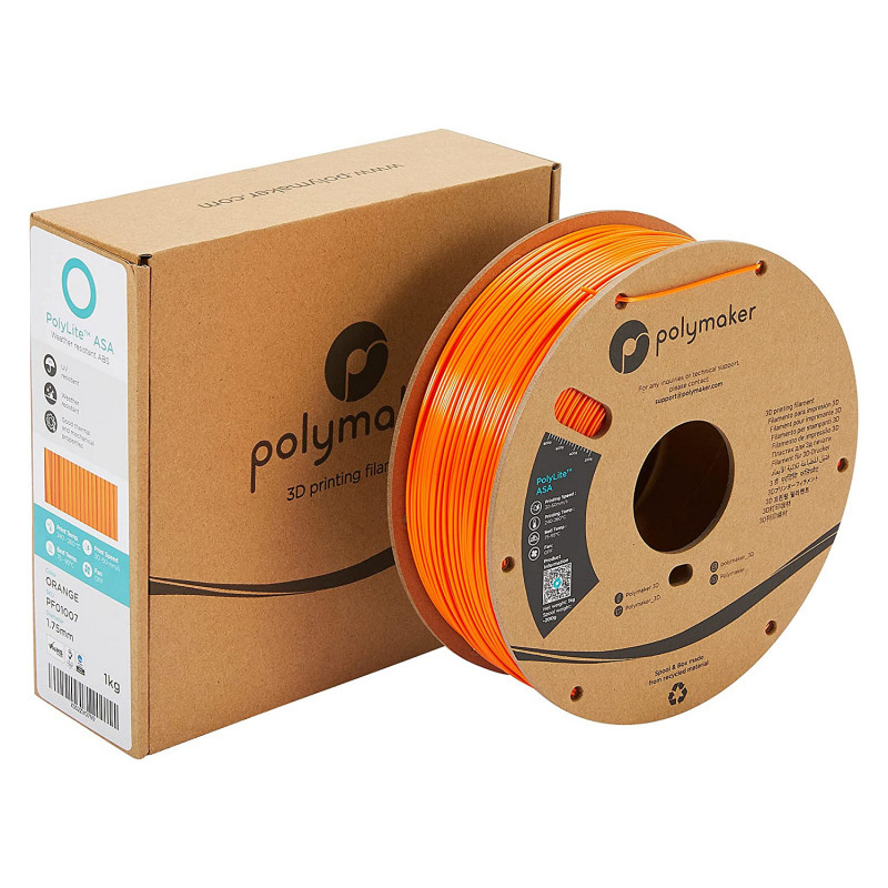 Polmask ASA 1,75 mm oranžinis 1 kg 3D spausdintuvo kaitinimo siūlas