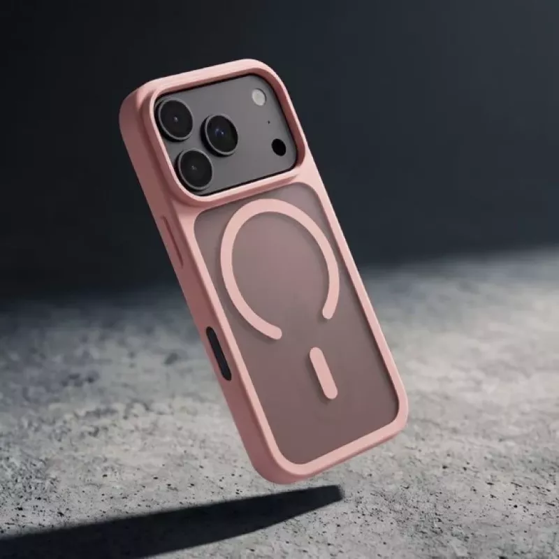Crong Matte Magnetic MagSafe dėklas iPhone 18 Pro Max / 17 Pro Max, rožinis