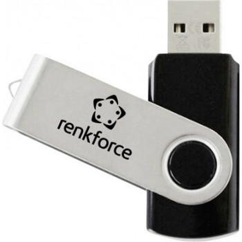 Renkforce RF-USBS-180 1GB USB 2.0 atmintukas, juodas/sidabrinis (RF-7557590)