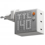 SHARGE Pixel 140 GaN įkroviklis, 140W, 3x USB-C, taškinės matricos ekranas – baltas