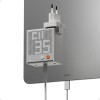 SHARGE Pixel 140 GaN įkroviklis, 140W, 3x USB-C, taškinės matricos ekranas – baltas