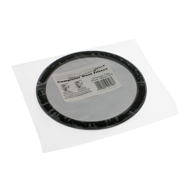 DEMCiflex dulkių filtras 120mm, apvalus – juodas/juodas