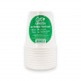 Gogreen Go Green kompostuojami puodeliai 250 ml, 10 vnt., balti