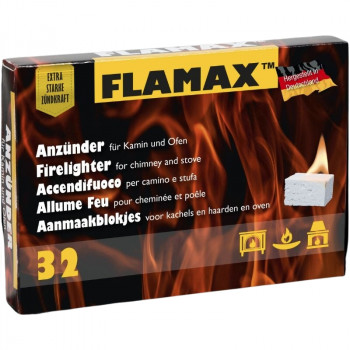 Flamax parafininiai ugnies įžiebimo kubeliai, 32 vnt. (1318101)