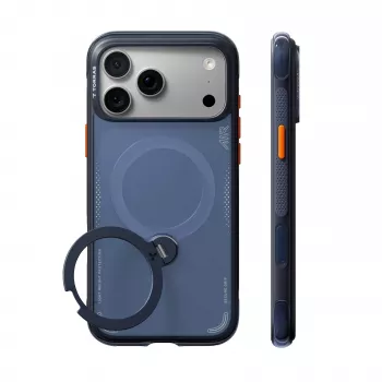 TORRAS Ostand Q3 Air – dėklas iPhone 18 Pro / 17 Pro, suderinamas su MagSafe (tamsiai mėlynas)