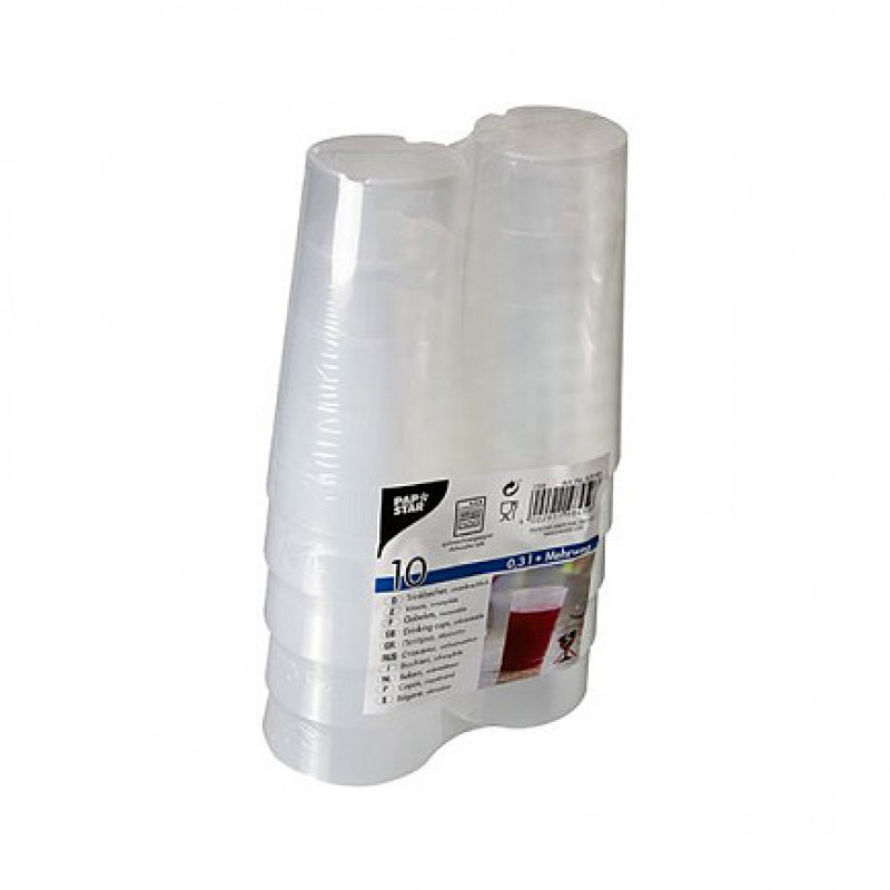 PAPSTAR daugkartinio naudojimo puodelis 7 cm 0,3 l permatomas