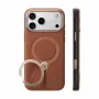 TORRAS Ostand Q3 VegSkin dėklas iPhone 18 Pro / 17 Pro, suderinamas su MagSafe, rudas