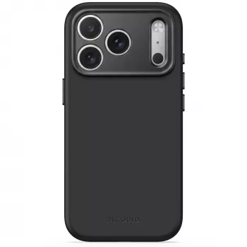 Decoded AntiMicrobial Silicone Backcover dėklas, skirtas iPhone 18 Pro Max / 17 Pro Max, MagSafe, Carbon Black