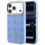 Guess Peony 4G Small Logo MagSafe dėklas iPhone 18 Pro Max / 17 Pro Max, šviesiai mėlynas