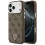 Guess 4G Triangle Logo MagSafe dėklas iPhone 18 Pro Max / 17 Pro Max, rudas/sidabrinis