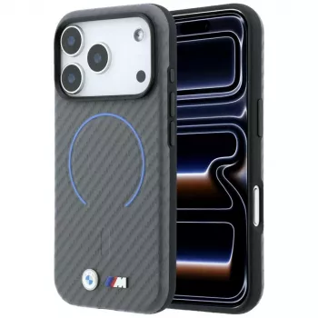 BMW M anglies pluošto rašto „MagSafe“ dėklas „iPhone 18 Pro Max“ / „17 Pro Max“, antracito